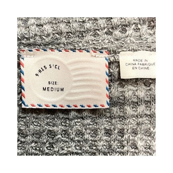 Anthropologie Postage Stamp Grey Cowl Neck Sweater Sz M - Picture 3 of 9